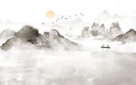 轻奢装饰画 意境山水画