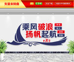 乘风破浪扬帆起航文化墙