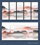 意境水墨山水画