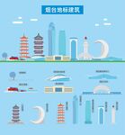 烟台地标建筑剪影