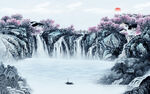 中国风电视背景山水 TIF分层