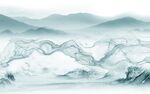 线条电视背景山水 TIF分层