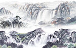 国画 高档风景山水 tif分层
