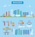 增城地标建筑剪影