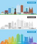 柳州地标建筑剪影