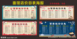 面馆店价目表面店海报