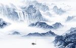 国画 中式背景山水 TIF分层