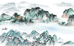 国画客厅高端山水 TIF分层