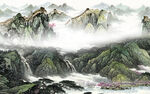 国画现代电视山水 tif分层