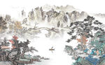 高清 简约背景山水 TIF分层