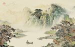 国画简约背景山水 TIF分层