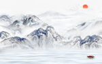 中国风最新款山水画 tif分层