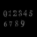 泡泡透明数字笔刷