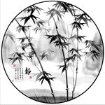 圆形山水画
