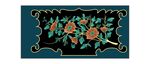 中式古典折枝花绘背景图矢量图