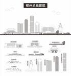 柳州地标建筑剪影