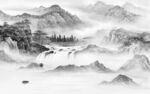 新款客厅画山水图 tif分层