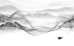 高端客厅画山水图 tif分层