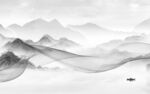 线条 客厅画山水图 tif分层
