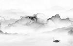 水墨 背景中式山水 tif分层