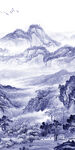 人气 中式玄关山水 Tif分层