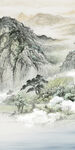 古风 墙画玄关山水 TIF分层