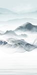 意境墙画玄关山水 TIF分层