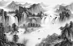 意境大气高雅山水 tif分层