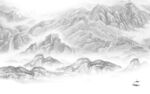 新品 高清山水墙画 TIF分层