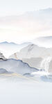 高清 玄关中式山水 TIF分层