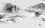 新中式意境新山水图 tif分层