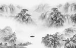 别墅客厅画山水图 tif分层