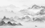 新品中式灰色山水 TIF分层