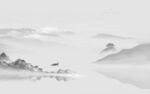 中国风灰色山水 TIF分层