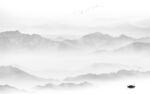 现代 客厅灰山水画 TIF分层
