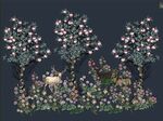 森林 小鹿 手绘花