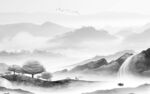 新款大气现代山水 tif分层