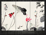 荷花水墨画