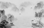 中式简约高端山水 tif分层