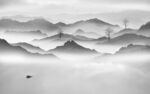 水墨 灰色客厅背景 Tif分层
