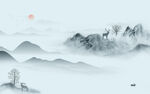 极简客厅简约山水 TIf分层