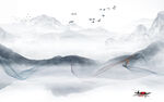 中式现代客厅山水 Tif分层