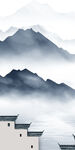 高档 中式山水框画 Tif分层
