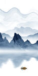 新中式风景现代玄关 tif分层