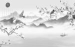 花鸟 爆款现代山水 tif分层