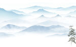 别墅 新意境山水画 TIf分层