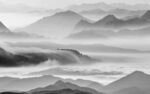 极简最新灰色山水 Tif分层