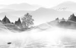 背景墙现代新山水画 TIf分层