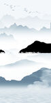 中式 意境玄关山水 Tif分层