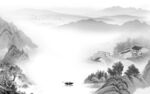爆款灰色新款山水 TIF分层